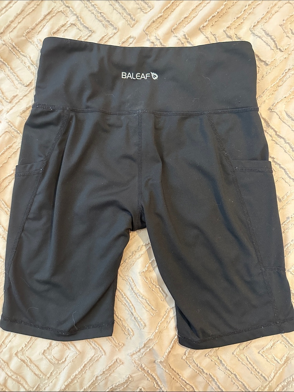 Baleaf Black Women’s Athletic Bike Shorts with Side Pockets